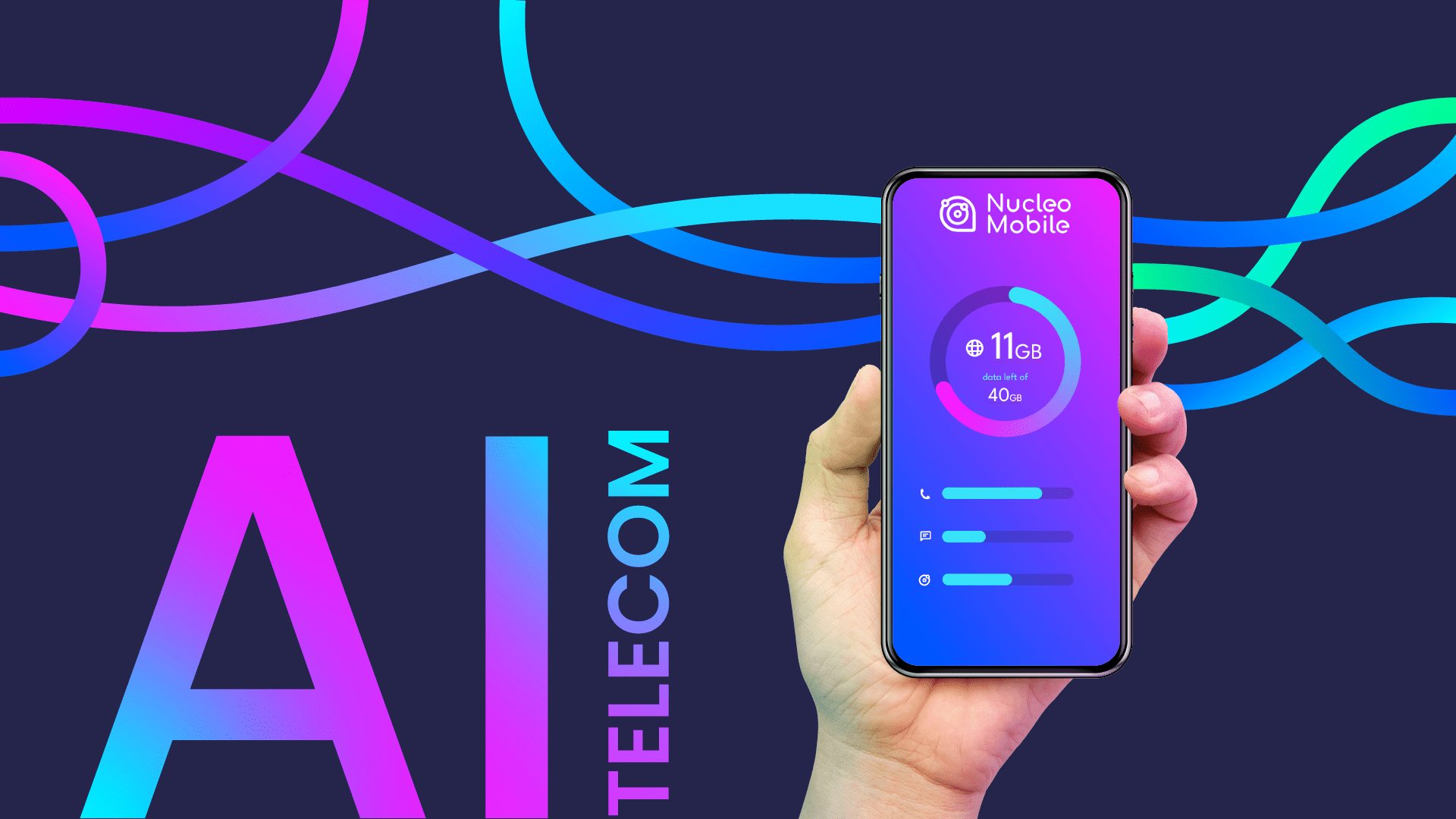 Ai Driven Telecom Software Transforming Connectivity - Modern Mobile Geometric Illustrations | Free Download